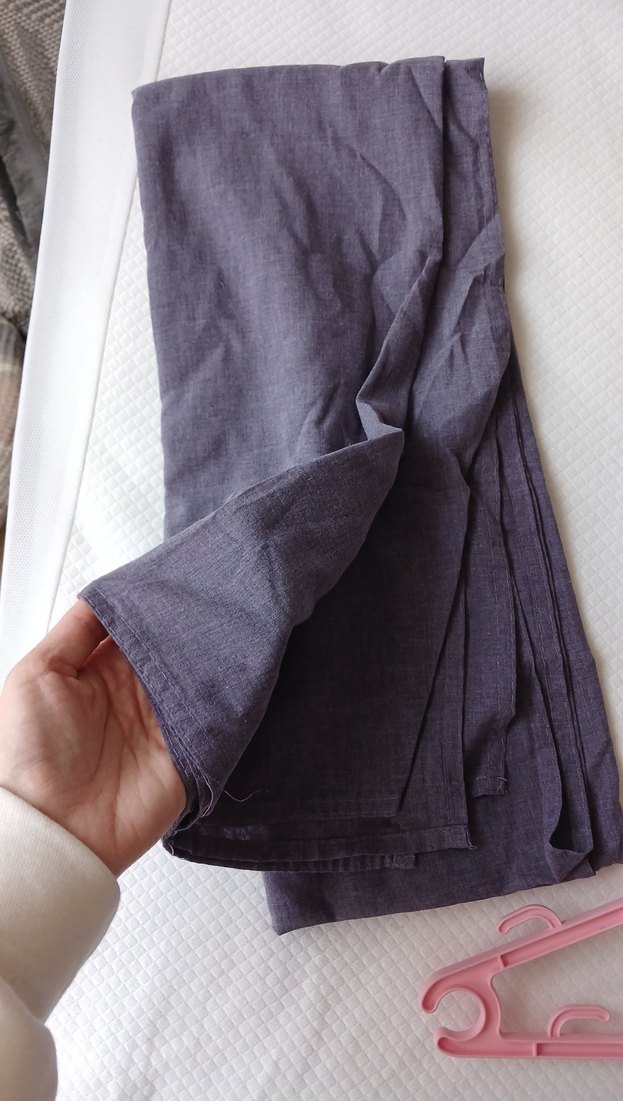 Gri Keten Kadın Şal - Görsel 3