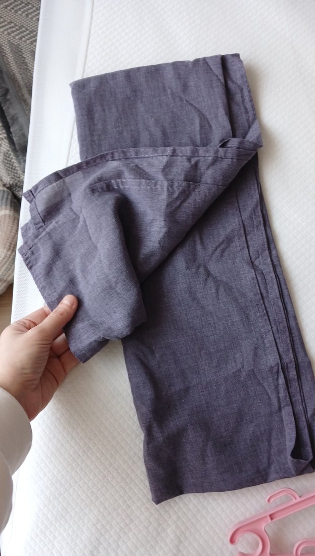 Gri Keten Kadın Şal - Görsel 2