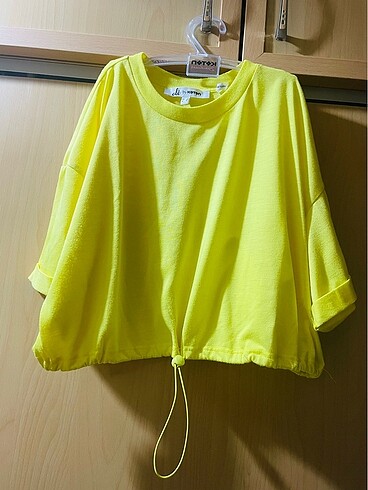 m Beden sarı Renk Koton bluz