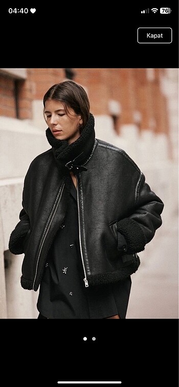 Zara kürklü mont