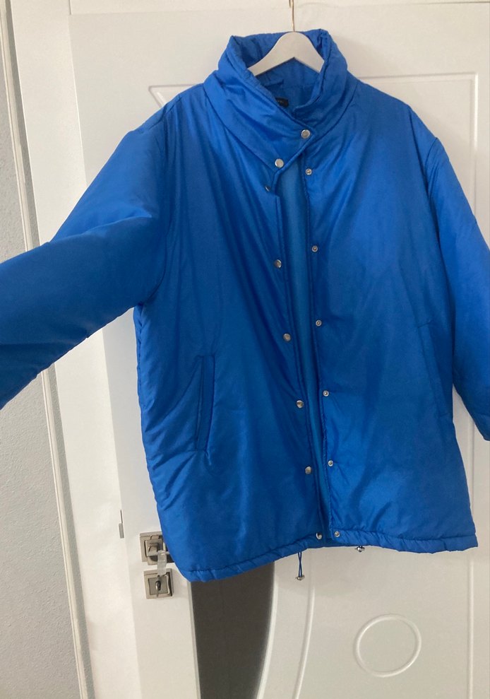 Düğmeli Mavi Kadın Midi Ceket - Görsel 2