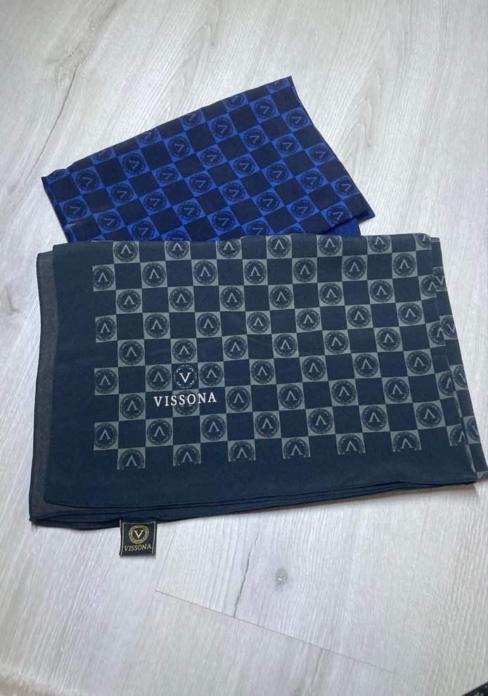 Mavi Kadın Saten Eşarp Velcro Detaylı - Görsel 2