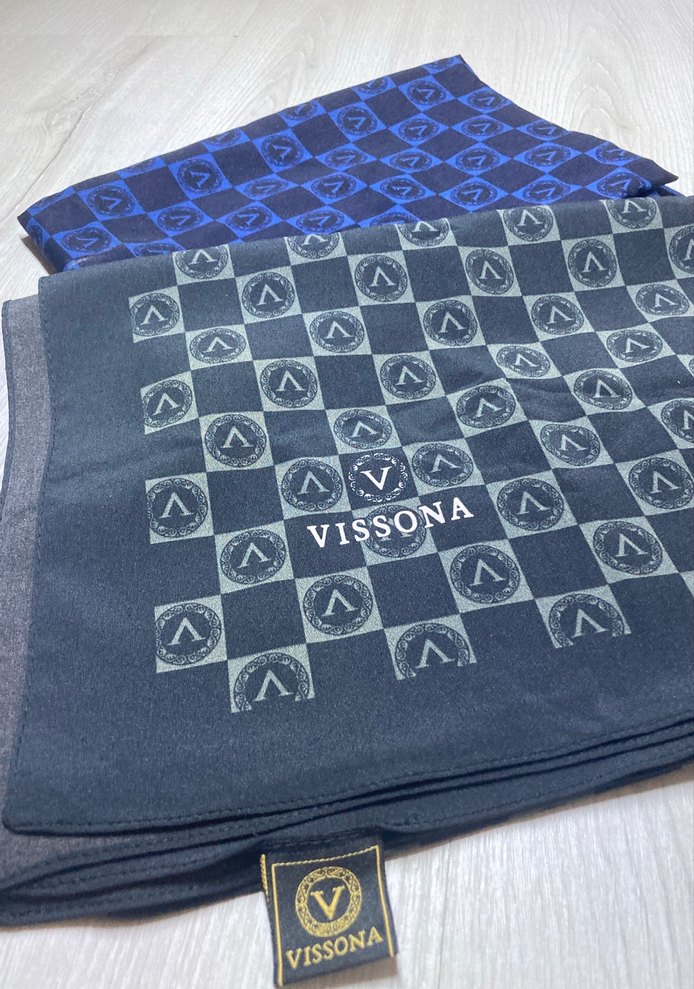 Mavi Kadın Saten Eşarp Velcro Detaylı - Görsel 3