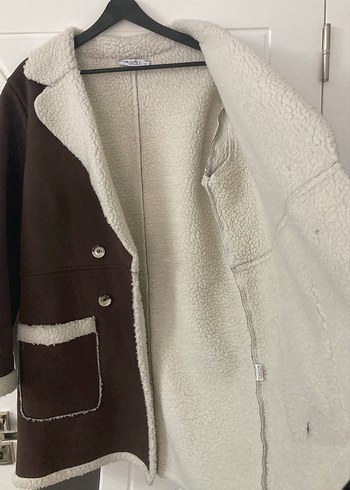 Kahverengi Süet Kürklü Kadın Ceket - Görsel 4