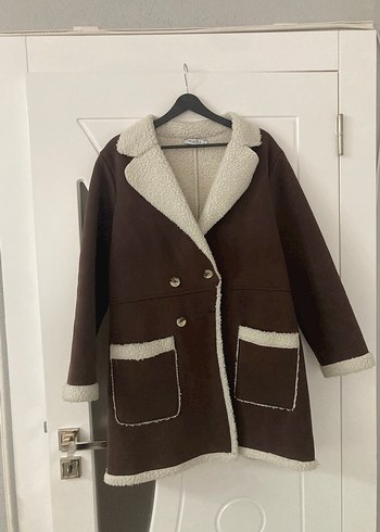 Kahverengi Süet Kürklü Kadın Ceket - Görsel 2