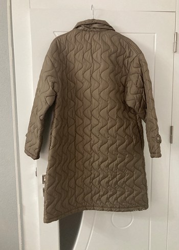 Düğmeli Midi Kadın Ceket - Kahverengi - Görsel 6