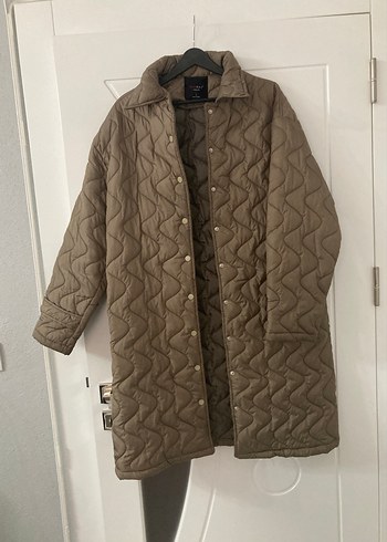 Düğmeli Midi Kadın Ceket - Kahverengi - Görsel 5