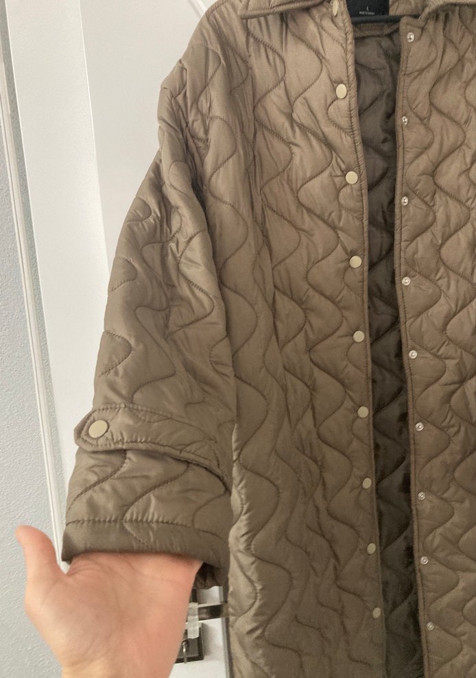 Düğmeli Midi Kadın Ceket - Kahverengi - Görsel 4