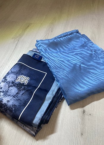 , Mavi Batik Desenli şal - Görsel 3