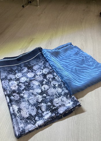 , Mavi Batik Desenli şal - Görsel 4