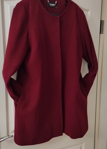 Bordo 44 Beden Kaşe Kaban 