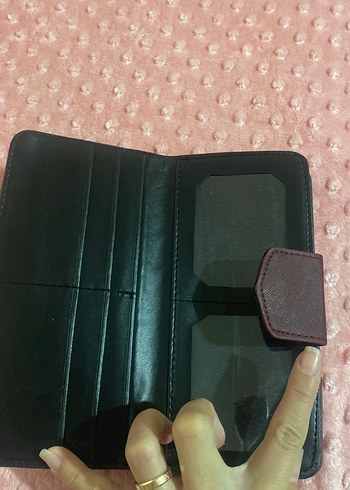  Beden kahverengi Renk Kahverengi Deri Fermuarlı Kadın Cüzdanı