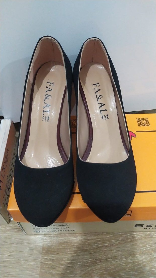 Siyah Kadın süet platform - Görsel 2