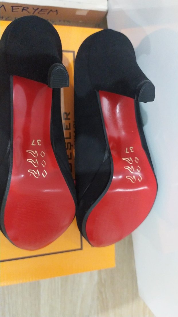 Siyah Kadın süet platform - Görsel 3