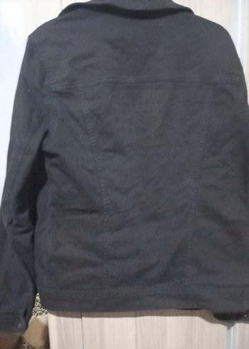 Düğmeli Siyah Kadın Denim Ceket - Görsel 2