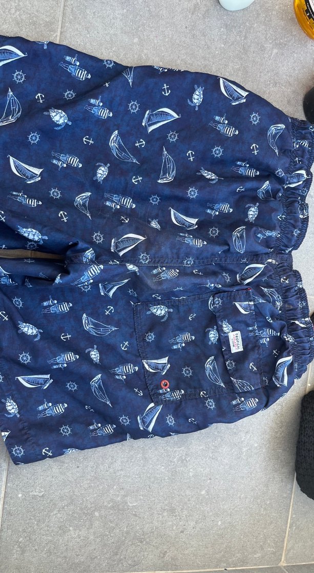 Düğmeli Lacivert Erkek Deniz Şortu - Görsel 2