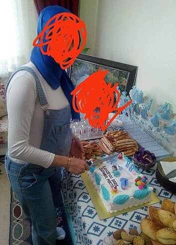 27 Beden mavi Renk Bahçıvan kot pantolon - hamile pantolon