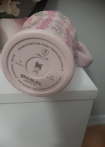 Stanley Pembe Çiçekli Termos Bardak - Görsel 2