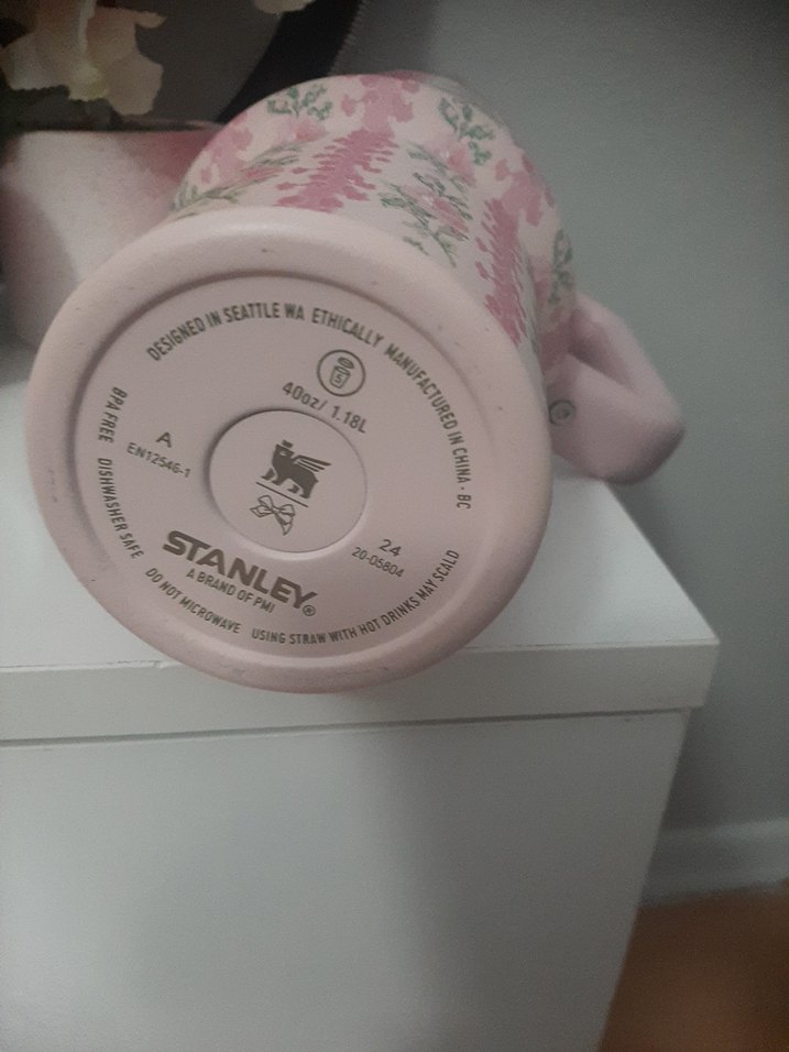 Stanley Pembe Çiçekli Termos Bardak - Görsel 2