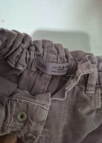 Lila kız çocuk Bol Kesim Kot Pantolon - Görsel 2