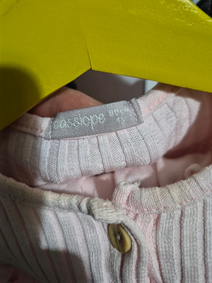 Pembe Kız Çocuk Düğmeli Elbise 1 yaş - Görsel 2