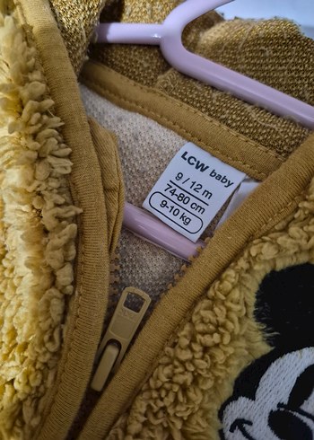 Sarı Mickey Mouse Bebek Takımı Kapüşonlu 9.12 ay - Görsel 2