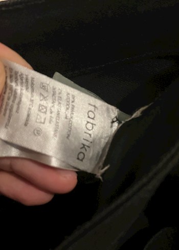 Fabrika marka Erkek Siyah Dar Kesim Kot Pantolon - Görsel 2