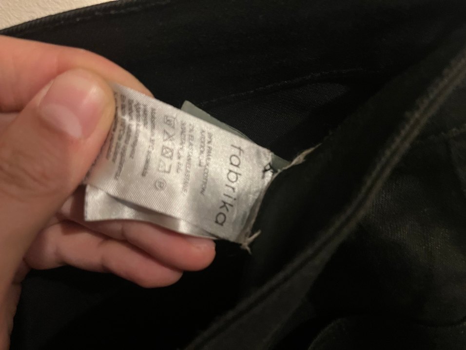 Fabrika marka Erkek Siyah Dar Kesim Kot Pantolon - Görsel 2