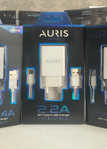 AURIS 2.2A 2'si 1 Arada Type-C USB Şarj Cihazı