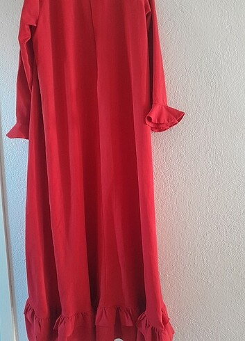40 Beden kırmızı Renk Kırmızı abiye elbise 