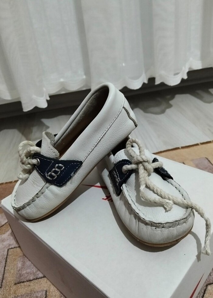 Deri bağcıklı erkek bebek ayakkabısı  - Görsel 4