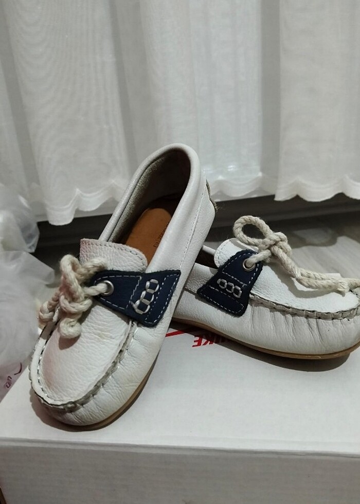 Deri bağcıklı erkek bebek ayakkabısı  - Görsel 5