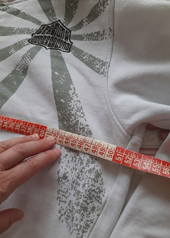 Gri Baskılı Beyaz çocuk Sweatshirt - Görsel 2