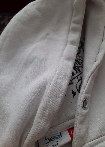 Gri Baskılı Beyaz çocuk Sweatshirt - Görsel 4