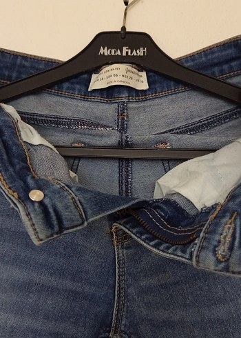 38 Beden Kadın Lacivert Parlak Denim Jean
