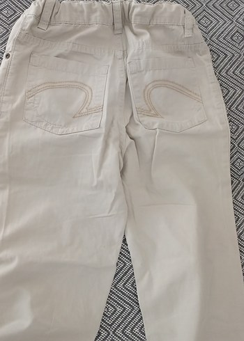 Beyaz Regular Fit Keten Kadın Pantolon - Görsel 2