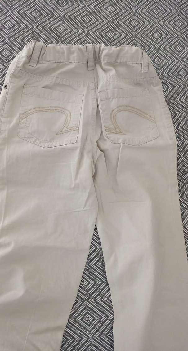 Beyaz Regular Fit Keten Kadın Pantolon - Görsel 2