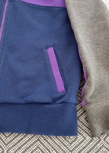 Kız Çocuk Kapüşonlu Fermuarlı Sweatshirt - Görsel 6