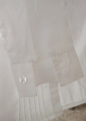 erkek Çocuk Beyaz Keten Uzun Kollu Gömlek - Görsel 3