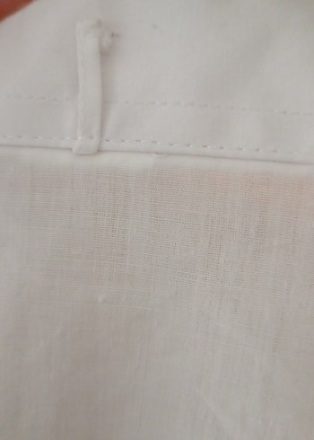 erkek Çocuk Beyaz Keten Uzun Kollu Gömlek - Görsel 4