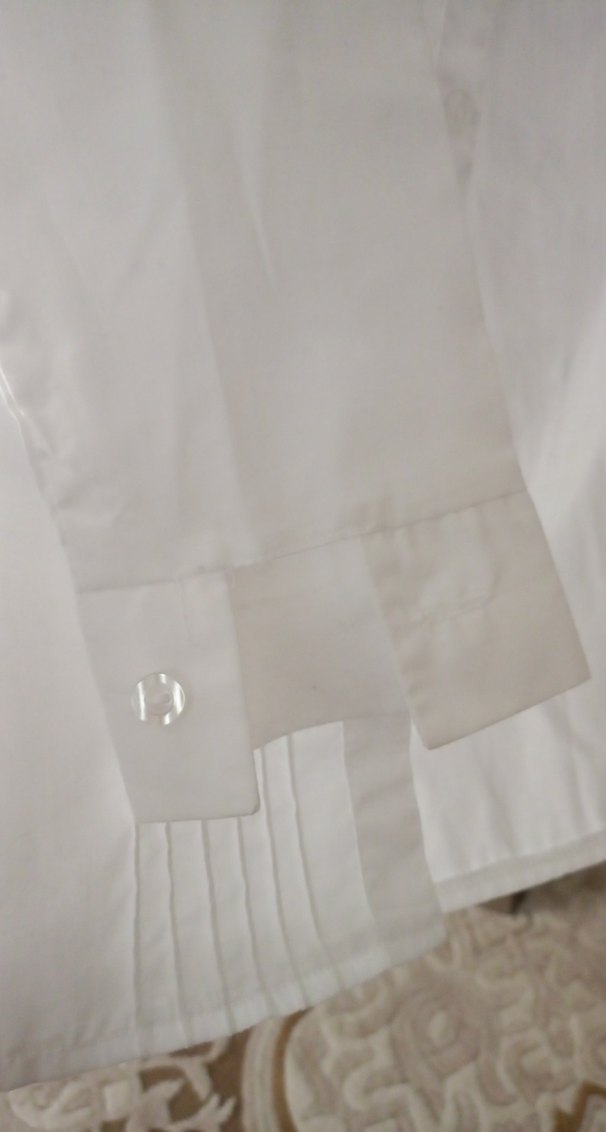 erkek Çocuk Beyaz Keten Uzun Kollu Gömlek - Görsel 3