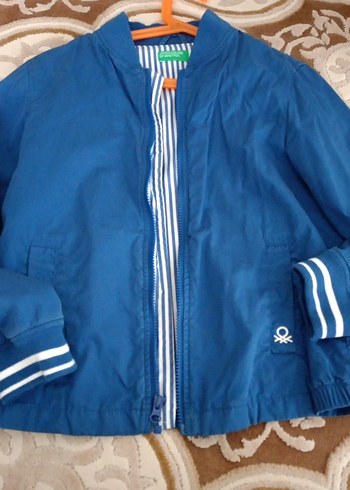 orijinal Benetton Mavi Fermuarlı Erkek Çocuk Ceketi - Görsel 6