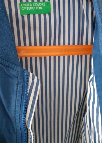 orijinal Benetton Mavi Fermuarlı Erkek Çocuk Ceketi - Görsel 3