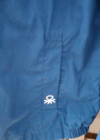 orijinal Benetton Mavi Fermuarlı Erkek Çocuk Ceketi - Görsel 2