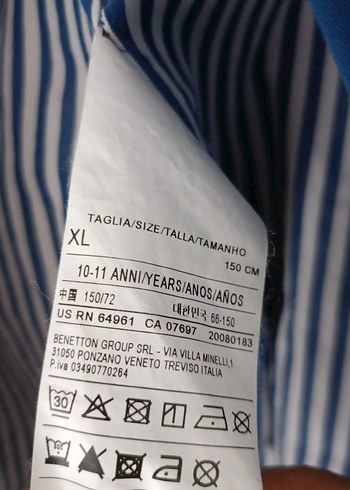 orijinal Benetton Mavi Fermuarlı Erkek Çocuk Ceketi - Görsel 4