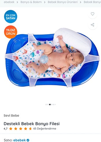 Sevi Bebe Destekli Bebek Banyo Filesi - Görsel 2