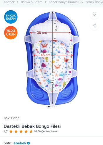 Sevi Bebe Destekli Bebek Banyo Filesi - Görsel 3