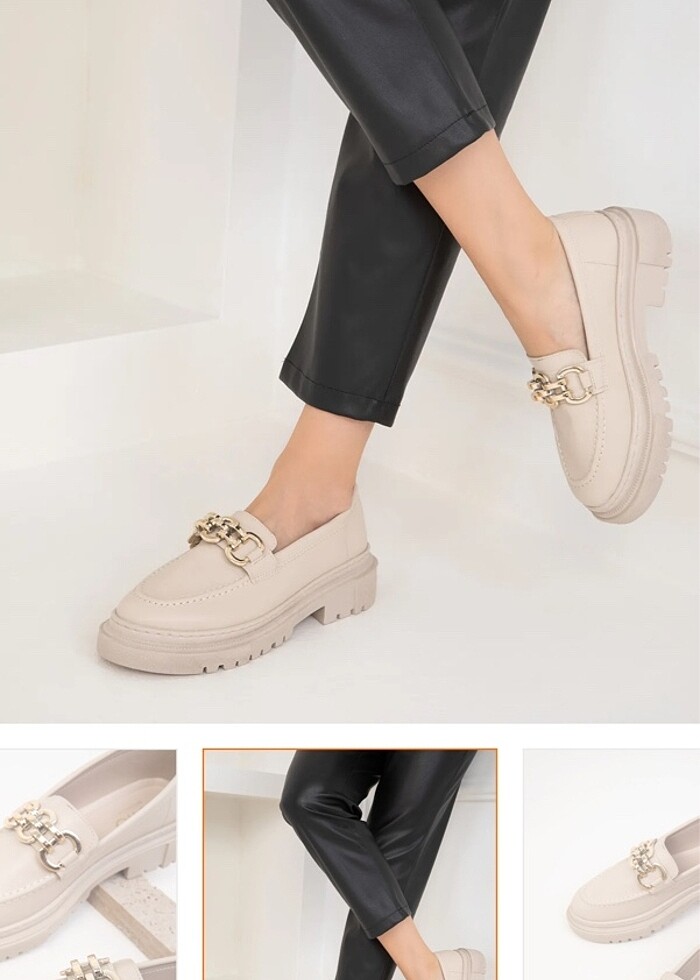 Bej kadın ayakkabı - Görsel 2