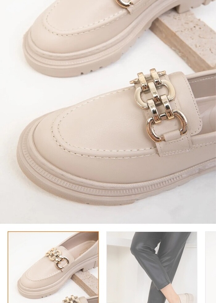 Bej kadın ayakkabı - Görsel 3