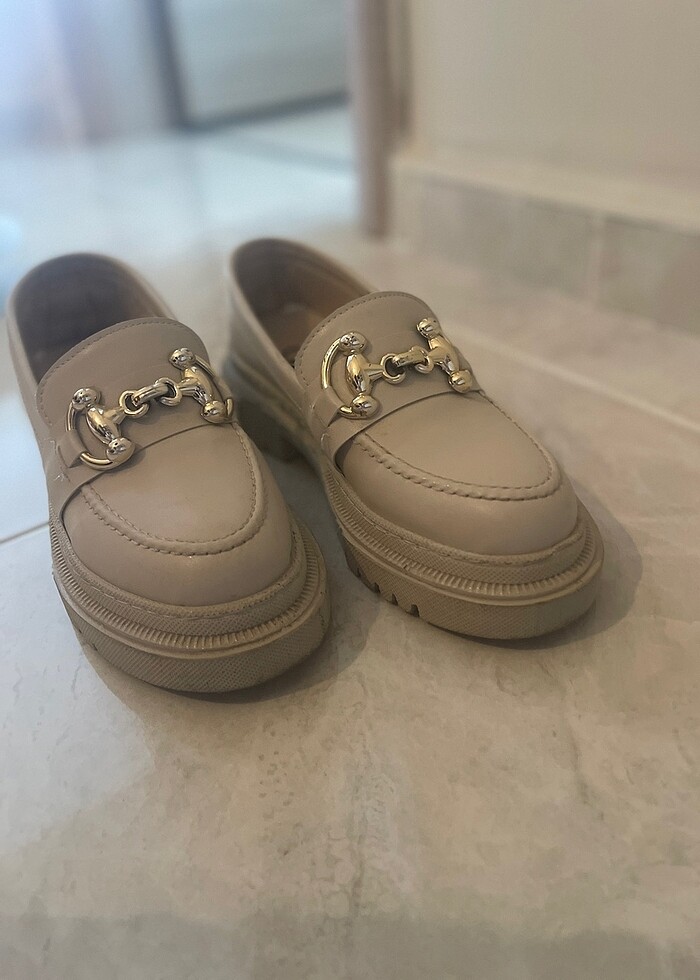 Bej kadın ayakkabı - Görsel 5